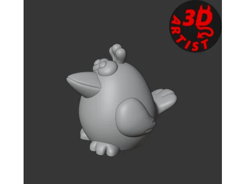 Crow Figurines Set 3 models 3D Print Model