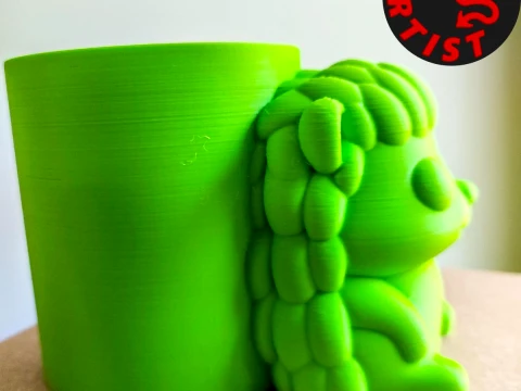 Pretty Hedgehog Pen Holder 3D Print Model