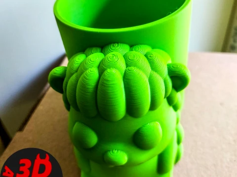 Pretty Hedgehog Pen Holder 3D Print Model