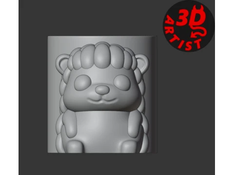 Pretty Hedgehog Pen Holder 3D Print Model