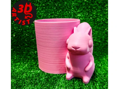 Pretty Squirrel Pen Holder 3D Print Model