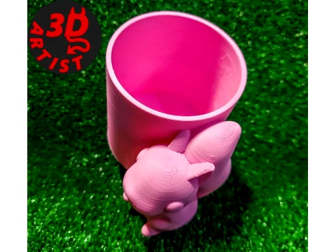 Pretty Squirrel Pen Holder 3D Print Model