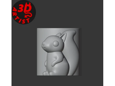 Pretty Squirrel Pen Holder 3D Print Model