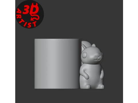 Pretty Squirrel Pen Holder 3D Print Model