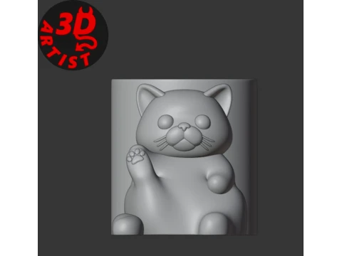 Pretty Cat Pen Holder 3D Print Model