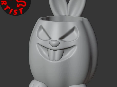Taz&oacute;n de dulces de conejito de calabaza de Halloween Modelo de impresión 3D