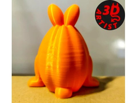 Halloween Pumpkin Bunny Articulated Legs Figurine 3D Print Model