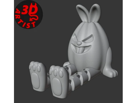Halloween Pumpkin Bunny Articulated Legs Figurine 3D Print Model