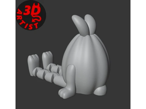 Halloween Pumpkin Bunny Articulated Legs Figurine 3D Print Model