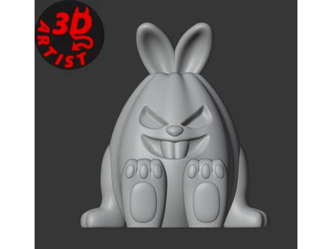 Halloween Pumpkin Bunny Articulated Legs Figurine 3D Print Model