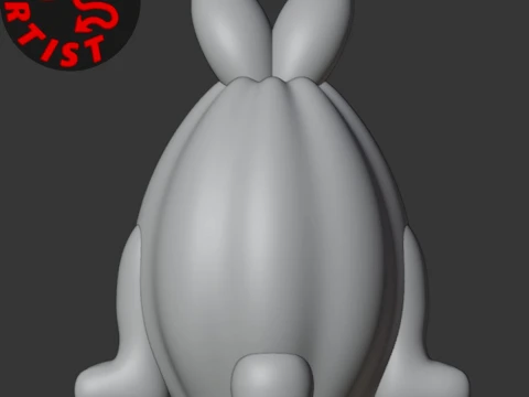 Halloween Pumpkin Bunny Articulated Legs Figurine 3D Print Model