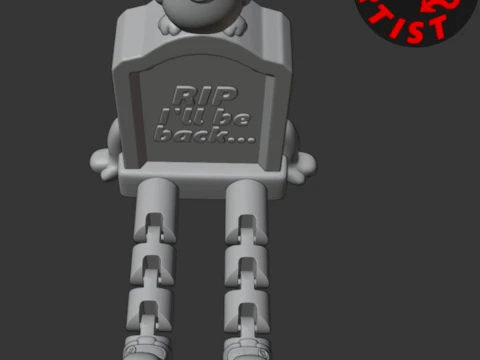 A gravestone and a crow Halloween decor Set 2 models 3D Print Model