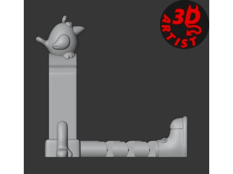 A gravestone and a crow Halloween decor Set 2 models 3D Print Model
