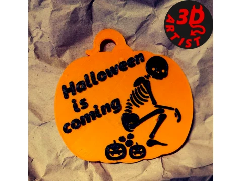 Halloween arrive D&eacute;coration &agrave; suspendre Modèles 3D en vedette