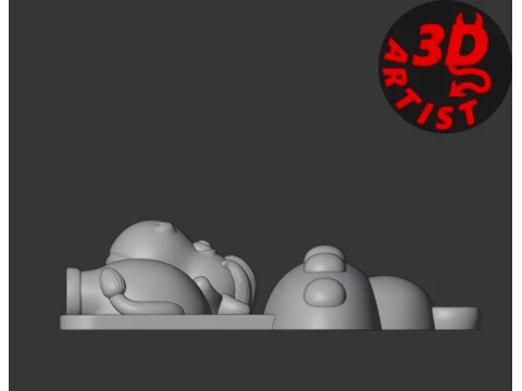 UFO and Cow Keychain 3D Print Model