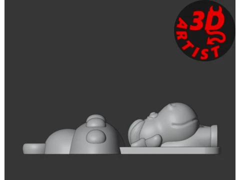 UFO and Cow Keychain 3D Print Model