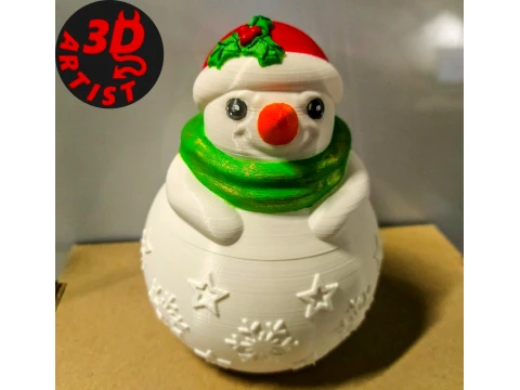 Snowman Box 3D Druckmodell