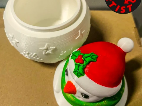 Snowman Box 3D Print Model