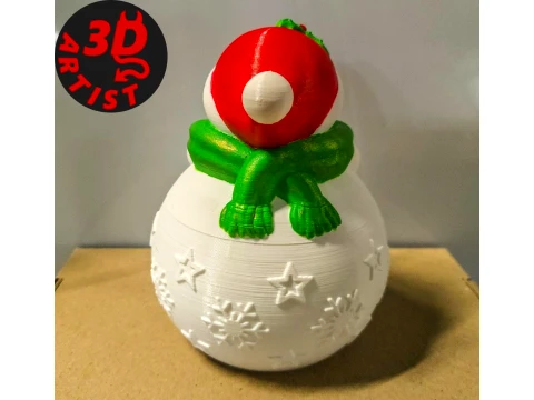 Snowman Box 3D Print Model