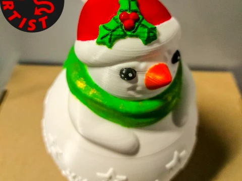 Snowman Box 3D Print Model