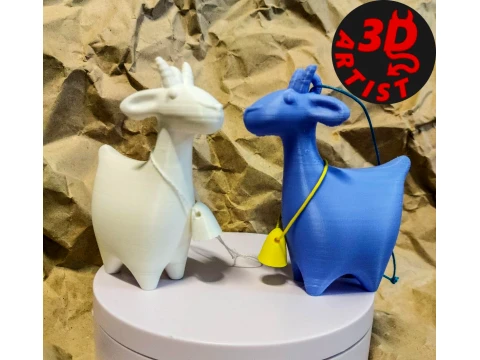 Goat Hanging Christmas Decor Modello di stampa 3D