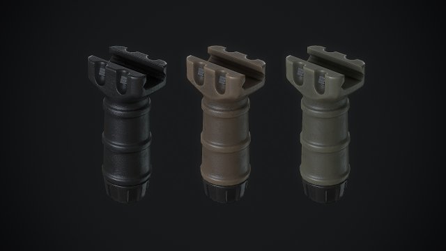 tangodown stubby vertical grip 3D Модель .c4d .max .obj .3ds .fbx .stl .blend 