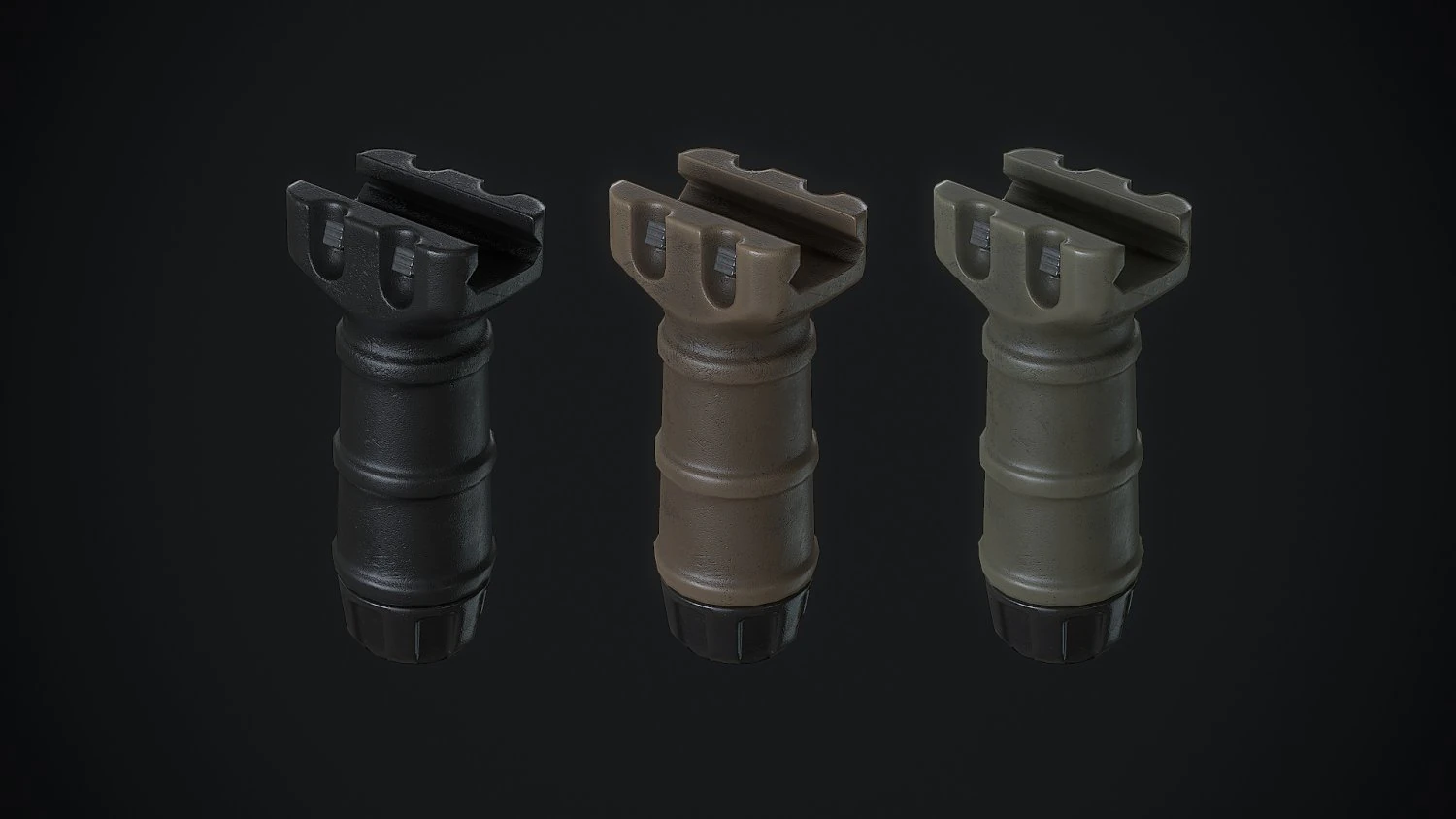 tangodown stubby vertical grip 3D Model .c4d .max .obj .3ds .fbx .stl .blend 