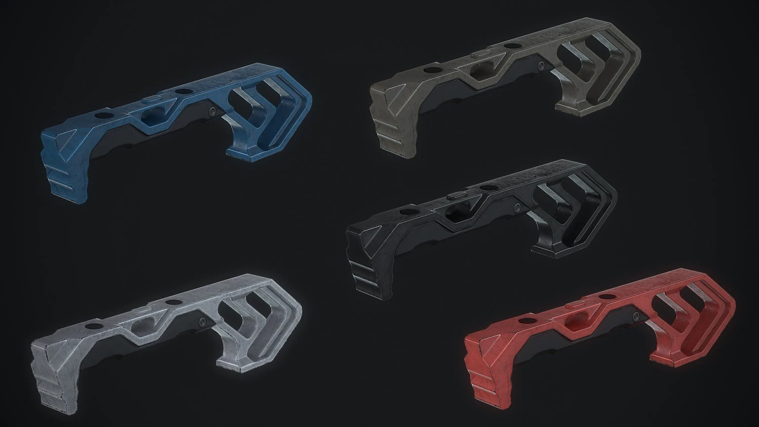 tyrant designs mod foregrip ar10 ar15 3D Model .c4d .max .obj .3ds .fbx .stl .blend 