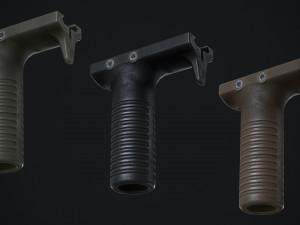 pbr tactical front grips pack Modello 3D