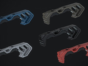 pbr tactical front grips pack Modello 3D