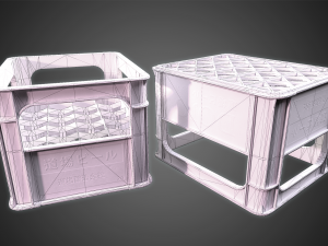 beer crate - pbr game ready vr - ar - low-poly Modelo 3D