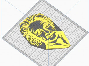 albert einstein wall sculpture - 2d art - 3d print 3D Print Model
