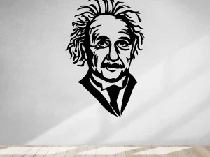 albert einstein wall sculpture - 2d art - 3d print 3D Print Model