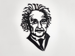 albert einstein wall sculpture - 2d art - 3d print 3D 프린트 모델