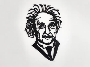 albert einstein wall sculpture - 2d art - 3d print 3D Print Model