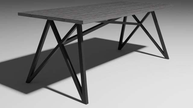 modern working wooden table4 colors 3D Модель .c4d .max .obj .3ds .fbx .stl .blend 