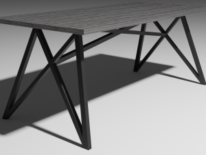 modern working wooden table4 colors 3D Модель