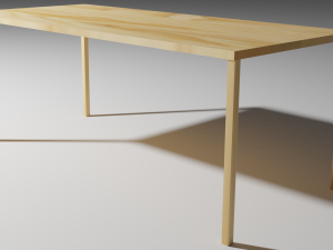 just wooden table for free Model 3D
