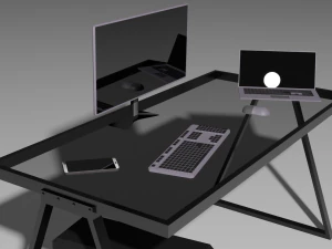 set of devices for work 3D Model