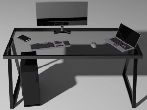 set of devices for work 3D Model