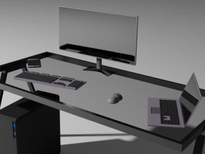 set of devices for work 3D Model