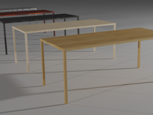 set of working tables lowpoly 3D 模型