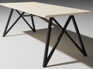 set of working tables lowpoly 3D 模型