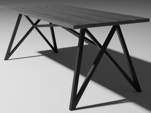 set of working tables lowpoly 3D 模型
