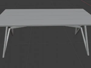set of working tables lowpoly 3D Model