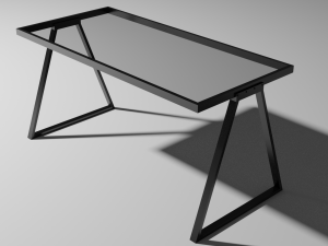 set of working tables lowpoly 3D 模型