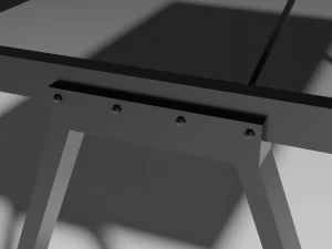 set of working tables lowpoly 3D Model