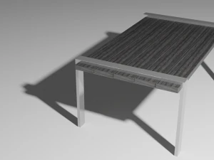 set of working tables lowpoly 3D Model