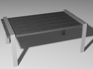 set of working tables lowpoly 3D 模型