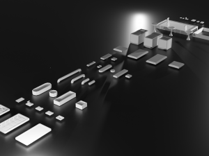 the scifi panels kitbash 3D Model